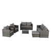 CAVINAS Outdoor Sofa Set, Wicker Rattan Patio Table and Chairs Set, All-Weather Outdoor Patio Conversation Sets for Gardens - 4 of 4