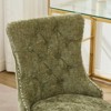 RISOKEYS Home Office Chair with Wheels & Silver Base,Cute Chenille Fabric with Tufted Back for Bedroom,Upholstered Adjustable Swivel Desk Chair. - 4 of 4