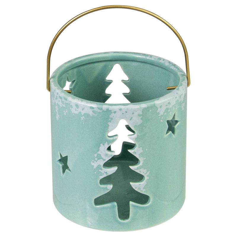 Northlight 4.25" Green Christmas Tree Cutout Tea Light Candle Holder, 1 of 7