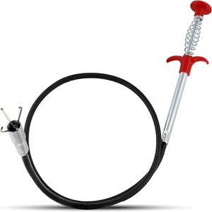 Snake Drain Clog Remover - Used as Hair Clog Remover for Sink & Bathtub - Dryer Vent Cleaner, and as a Flexible Grabber Tool for Hard to Reach Places - 1 of 4
