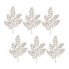 Glittered Silver Leaf Spray (Set of 6) - 2 of 3