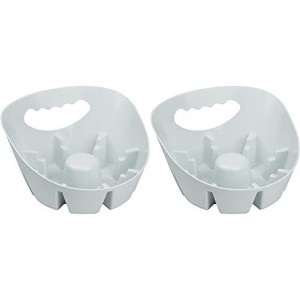 Maplefield Plunger Tray - Universal Tray Made for Toilet and Sink Plungers - Catches Drips - Easy to Clean - White - Pack of 2 - 1 of 4
