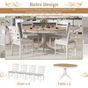GDFStudio Sally 5 Piece Solid Wood Dining Set with Extendable Round Table and Upholstered Chairs - 4 of 4