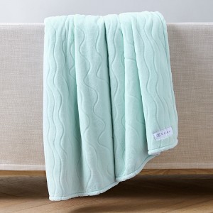 GAIAM Velvetloft Throw Blanket Ultra-Soft Plush Carved - 1 of 2