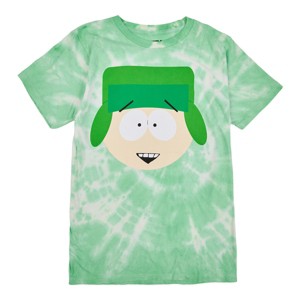South Park Kyle Adult Green Spiral Tie Dye Short Sleeve Tee - 1 of 4