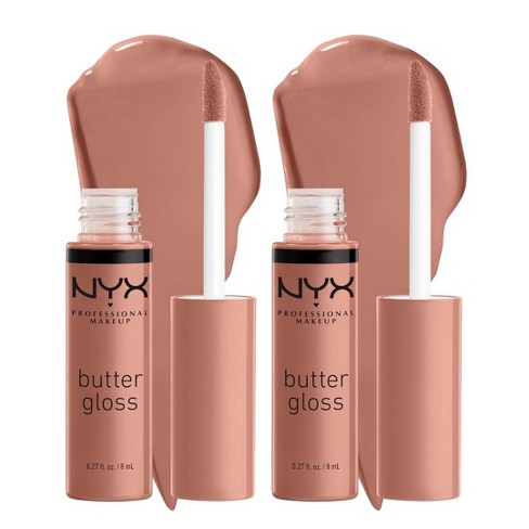 NYX PROFESSIONAL MAKEUP Butter Gloss (14 Madeleine | Mid-Tone Nude) Non-Sticky Lip Gloss | Smooth Formula | Non-Sticky | Shine Finish (PACK OF 2) - image 1 of 3