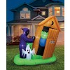A Holiday Company 6ft Inflatable Animated Monster Outhouse Scene, 6.5 ft Tall, Multi - 3 of 4