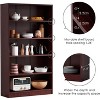 SEVOBAL Decorative Freestanding Bookshelf 5 Shelf Black Bookcase Tall Bookshelf for Bedroom, Living Room and Other Areas, Brown, 33"*11.6"*60" - 4 of 4