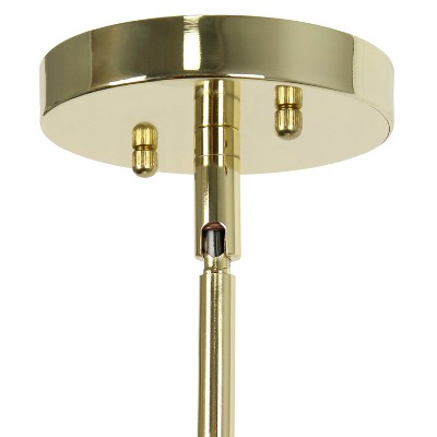 Elegant Farmhouse Gold Pendant with Cylindrical Clear Glass Shade