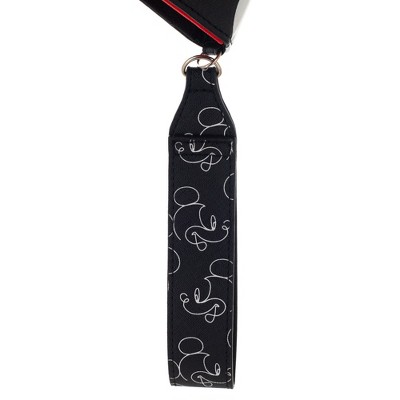 Mickey Mouse Black and White Faux Leather Wristlet Wallet