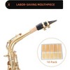 Glarry Student Alto Eb E-flat SAX Saxophone Gold Lacquer SAX Beginners Kit with Case, Reeds, Mouth Piece, Soft Cleaning Cloth and Rod, Gloves - 3 of 4