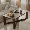Spassway Rectangular Coffee Table Wood Living Room Table with Wood Grain Top Modern Living Room Bedroom Furniture for House Apartment - 3 of 4