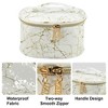 Unique Bargains Makeup Bag Cosmetic Travel Bag Make Up Brush Organizer Bag Marble Makeup Storage Toiletry Bag for Women 8"x6"x5" 1 Pcs - 3 of 4