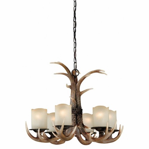 Vaxcel Yoho 6 - Light Chandelier in  Black Walnut - image 1 of 1