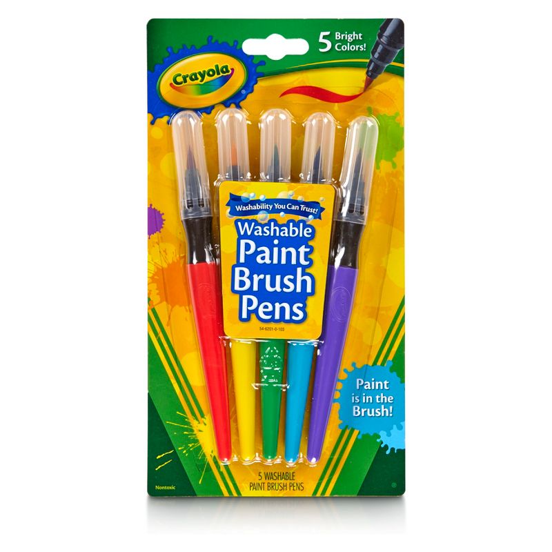 Crayola 5ct Paint Brush Pens, 1 of 6