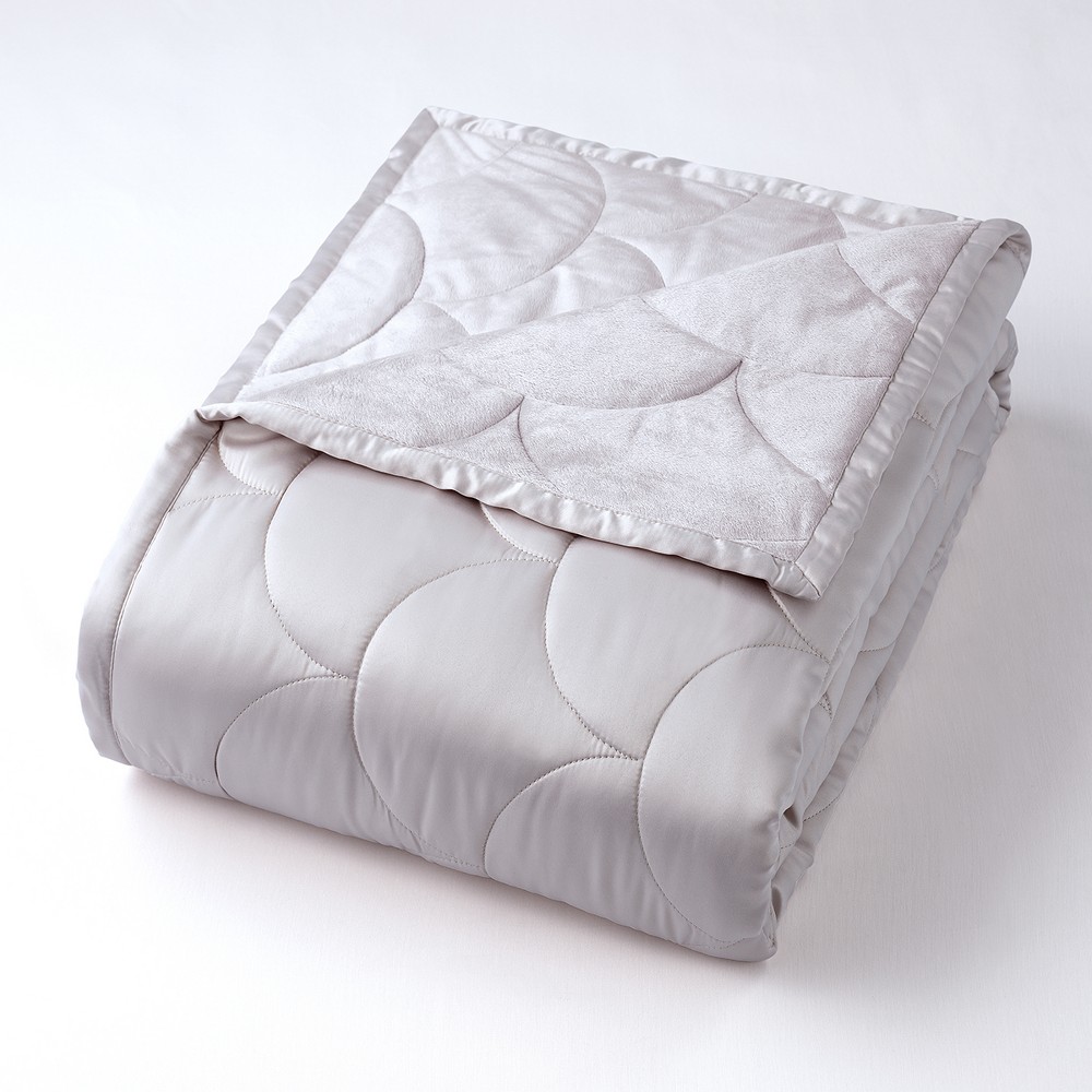 Photos - Duvet Full/Queen Reversible Blanket Gray - Nikki Chu