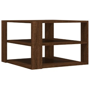 vidaXL Coffee Table Engineered Wood Small Coffee Table Square - Brown Oak - 1 of 4