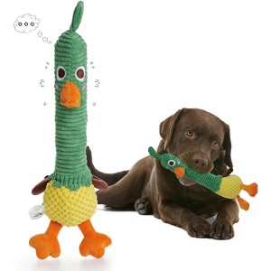 Nocciola 2-in-1 Squeaky Duck Dog Toy,Christmas gift,Cute Stuffed Dog Toys with Large Durable Rubber Squeaky Core for Aggressive Chewers - 1 of 4