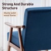Accent Chair, Living Room Chairs with Solid Wood Frame, Mid Century Modern Chair Ergonomic Backrest for Bedroom, Reading Room - 3 of 4