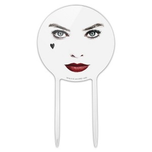 Birds Of Prey Harley Quinn Red Lips Acrylic Cake Topper - 1 of 4