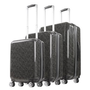 Hello Kitty Pose All Over Print 3 pc set Hard-sided spinner Luggage - 1 of 4