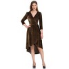 Women's Velvet V-Neck Formal Cocktail Party Dress - 2 of 4