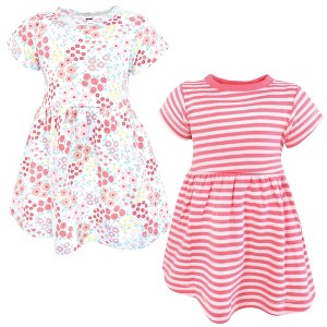 Luvable Friends Hudson Baby Short-Sleeve Dresses 2pk Set - 1 of 2