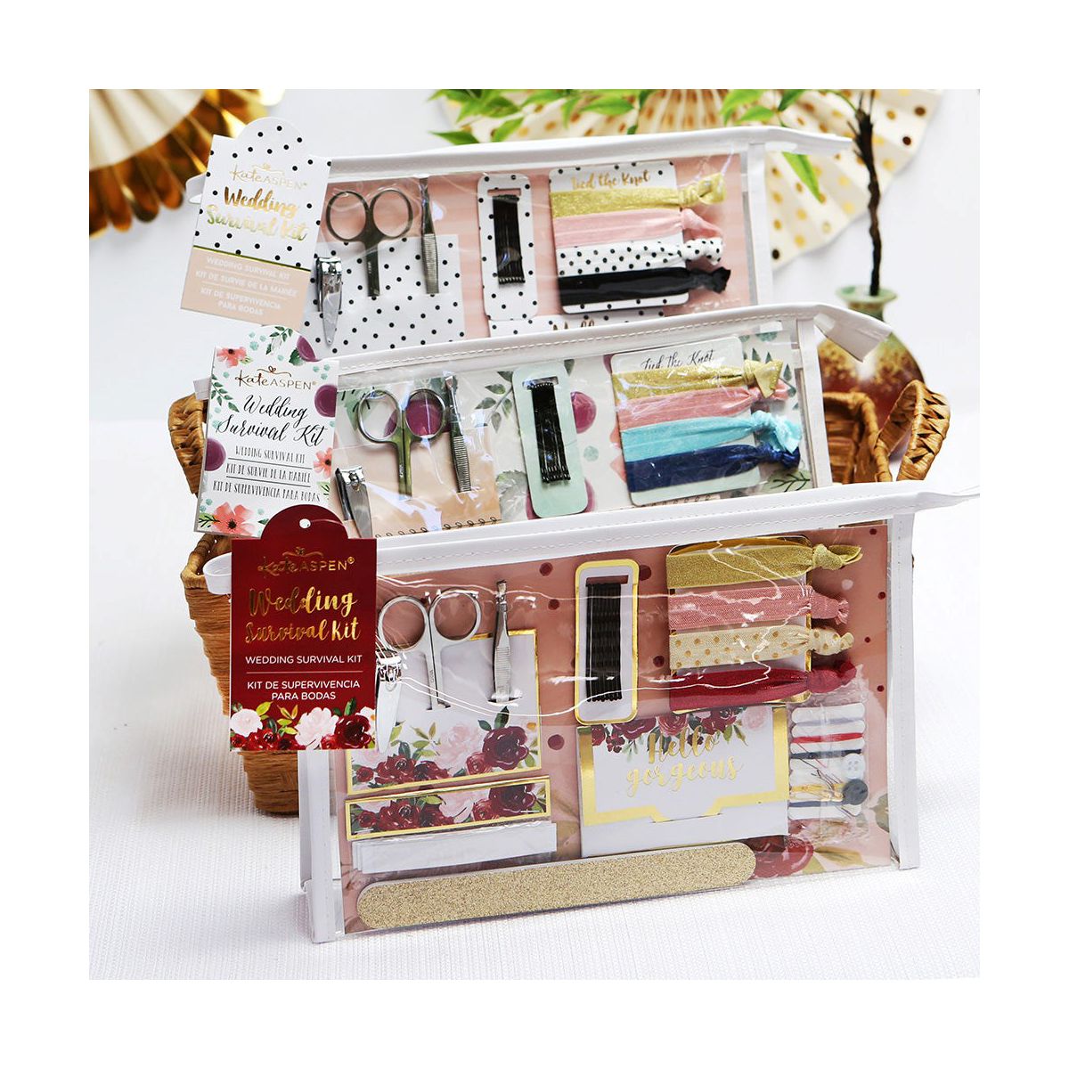 Kate Aspen Burgundy Blush Floral Wedding Survival Kit | 18140FW - thumbnail 7