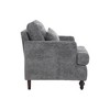Gulches Modern Accent Chair - Chenille Upholstered Armchair with Solid Wood Frame, Gray, 29.53""x32.48""x32.48"", for Living Room Bedroom Office - 4 of 4