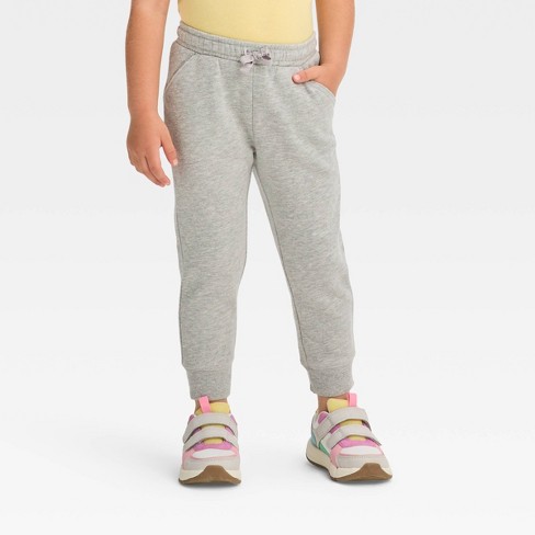 Toddler Girls Fleece Jogger Pants Cat Jack Heather Gray 4t