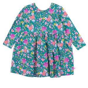 Rufflebutts Toddler Girls Long Sleeve Twirl Dress - 1 of 4