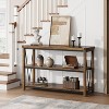 Coucheta 47 Inch Farmhouse Console Table with Storage, Narrow Long Entryway Table 3-Tier Shelf, Grey Sofa Table for Living Room Hallway - 4 of 4