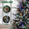 Frosted Christmas Tree, Flocked Christmas Tree with Pine Cones, 240 Warm White Lights-8 Modes, Automatic Hinged Expansion, Metal Stand - 4 of 4