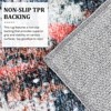 Abstract Rug Soft Rugs, Neutral Modern Design, Non-Slip, Stain Resistant, Machine Washable, Foldable Low Pile for Living Room, Bedroom, Dining Room - 2 of 4
