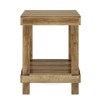 SEVOBAL End Tables Stylish Square Wooden with Practical Rustic Farmhouse Design for Living Room Bedroom, Natural Wood, 12.4"*29.13"*6.69" - 3 of 4