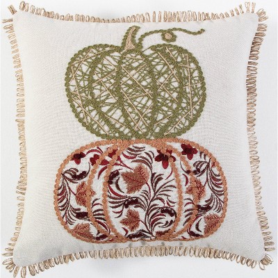 18"x18" Stacked Pumpkins Square Throw Pillow - Rizzy Home