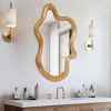 Racxily 33 x 22 Irregular Shaped Wall Mirror with Natural Wood Frame - 3 of 4