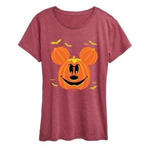 Women's - Disney - Pumpkin Mouse Short Sleeve Graphic T-Shirt - 1 of 4