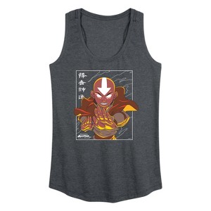 Women's - Avatar: The Last Airbender - Avatar State Aang Graphic Racerback Tank - 1 of 4