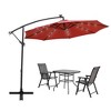 LeisureMod Willry Modern Outdoor 10FT Offset Cantilever Hanging Patio Umbrella With Solar Powered LED - 3 of 4