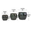 NAYSAYE Planter Set of 3 Ceramic Flowerpot Sleek Glossy Design for Indoor Outdoor Garden, blue green, 14.6"*14.6"*11.7" - 3 of 4