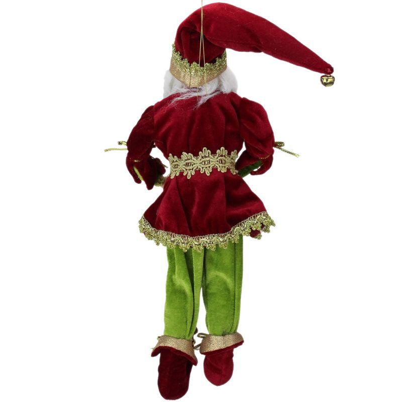 Northlight 18" Red and Green Whimsical Elf Christmas Decor Figurine, 4 of 6