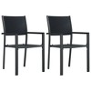 vidaXL 3 Piece Patio Dining Set Black - 3 of 4
