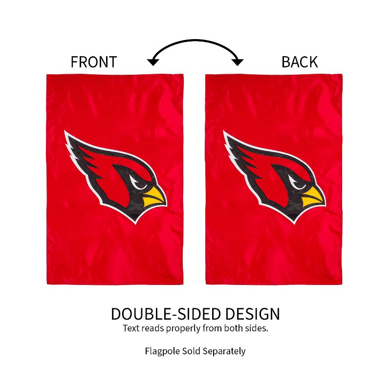Evergreen NFL Arizona Cardinals Applique House Flag 28 x 44 Inches Outdoor Decor for Homes and Gardens, 3 of 7