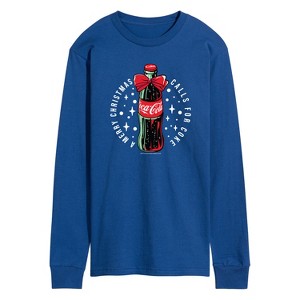 Men's - Coca Cola - A Merry Christmas Calls for Coke Long Sleeve Graphic T-Shirt - 1 of 3