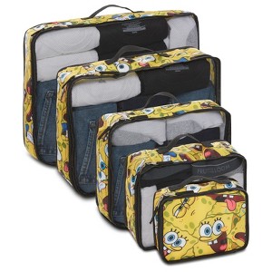 SpongeBob SquarePants Packing Cube Set - 5 Piece Packing Cube Travel Essential - Luggage Organizer Set - For Kids,Teens,Adults - 1 of 4