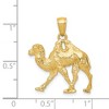 Black Bow Jewelry 14k Yellow Gold 3D Textured Camel Pendant - 4 of 4
