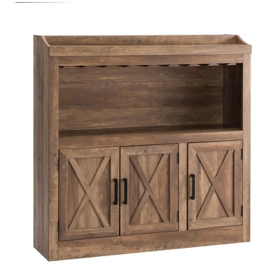 Bar Cabinet with Wooden Doors - Home Source