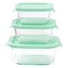 Gibson 12 Piece Glass Storage Container Set with Plastic Lids in Mint - 3 of 4