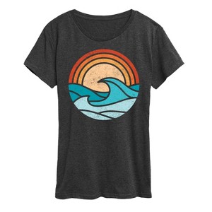 Women's - Instant Message - Wave Scene Short Sleeve Graphic T-Shirt - 1 of 4